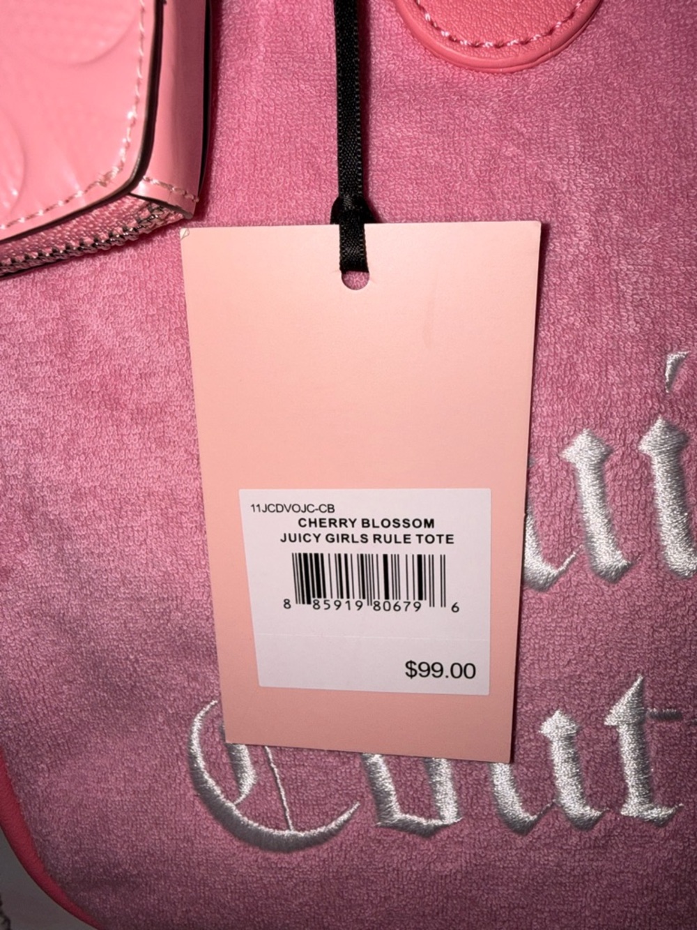 Juicy Couture Juicy Girls Rule Tote in Cherry Blossom - Picture 7 of 15